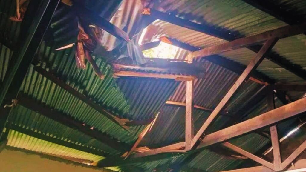 Heavy rainfall causes tree to fall on classroom at Kipsitet primary school in Kericho