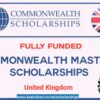 Fully Funded Commonwealth Master’s Scholarships 2023-24